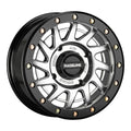 Raceline A12SB Squad 15x7in/4x137 BP/38mm Offset/110.18mm Bore - Silver & Black Ring Beadlock Wheel