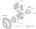 Wilwood D154 P/S P-B Kit Drilled-Red Big Ford 2.36in Offset