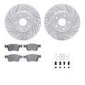 DFC 18-25 Acura Integra Front Drilled & Slotted Geoperformance Rotors 5000 Advanced Pads w/Hardware