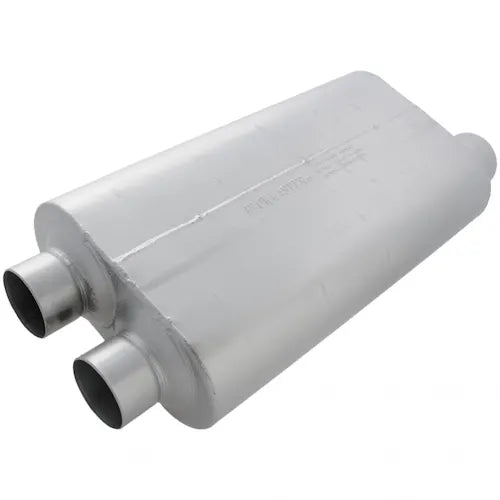 50 Series Big Block Chambered Muffler 50 Big Block 3.00 Dual In 3.50 Offset Out Mild Sound Flowmaster