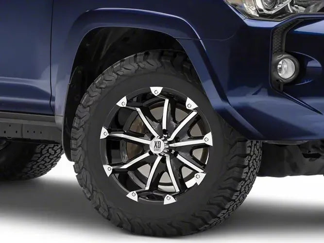 KMC XD SERIES XD779 BADLANDS GLOSS BLK MACH 18x9 6X5.5 bp 4.53 b/s 12 offset