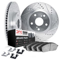 DFC 90-94 Chevrolet C1500 Front Drilled & Slotted Silver Rotors with 5000 Advanced Pads w/Hardware
