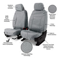 Covercraft 21-24 Ford F-150/23-24 Waterproof Polyester SeatSaver Custom Front Row Seat Covers - Grey