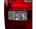 LED TAIL LIGHTS WITH RED LED C-BAR CHROME HOUSING RED LENS
