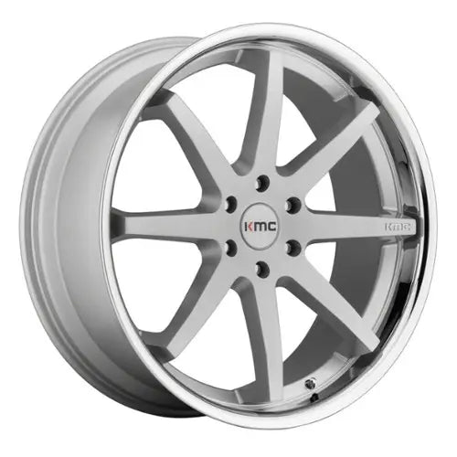~(45 lbs. 25X25X12)~ KM715 22X9.5 6X135 BRUSH SLV CHR LP 30MM