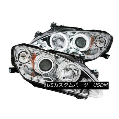 0409 S00 PROJECTOR HALO CHROME CLEAR W/CCFL AMBER REFLECTORS HEADLIGHTS (SET)