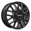 MAYHEM COGENT DUALLY (8107) GLOSS BLACK W MILLED SPOKES 20X8.25 FRONT 8-200 115MM 142MM