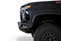 20C SILV 2500/3500 HD UP BOMBER FRONT BUMPER W/3 BAJA LP6 MOUNTS HAMMER BLK W/SATIN BLK PANEL