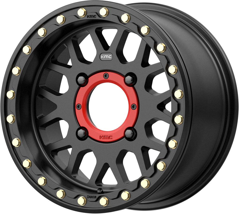 KMC POWERSPORTS KS235 14X7 4X110 S-BLK 38MM - KS23547040738