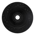 R1 93-95 Chevrolet G10 Front Right Drilled & Slotted Black Brake Rotor
