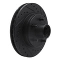 R1 93-95 Chevrolet G10 Front Right Drilled & Slotted Black Brake Rotor