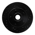 R1 93-95 Chevrolet G10 Front Right Drilled & Slotted Black Brake Rotor