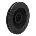 R1 93-95 Chevrolet G10 Front Right Drilled & Slotted Black Brake Rotor
