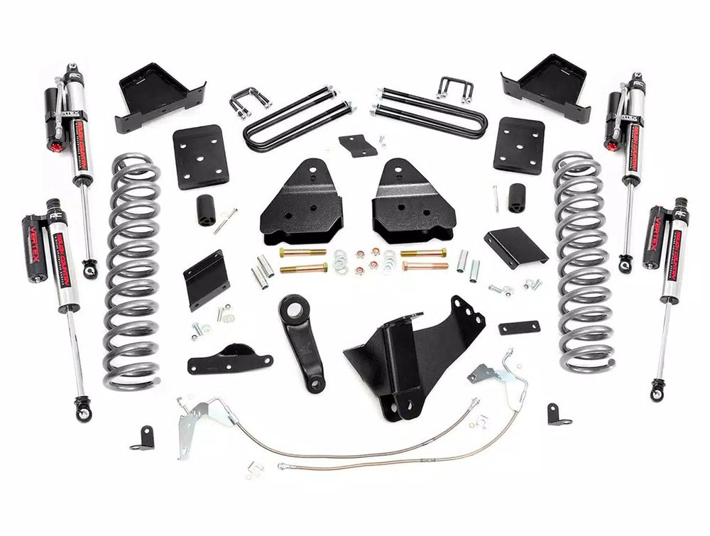 2x 690005 2x 690004 1x 1564BOX1 1x 1564BOX4 1x 9296 6 Inch Lift Kit Gas No OVLD Vertex Ford Super Duty (11-14)