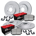 R1 Concepts Brake Rotors - Carbon Coated w/ Optimum Oe Pads Hdw