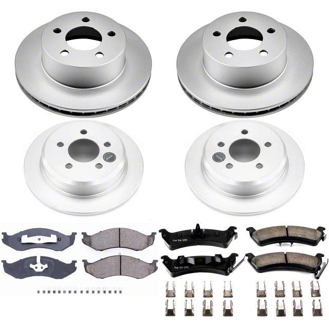 Power Stop 93-98 Jeep Grand Cherokee Front & Rear Z17 Evolution Geomet Coated Brake Kit