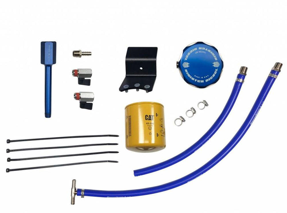 Snister Diesel Coolant Filtration System for 2017 6.7L Powerstroke (Engine Mount)