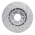 DFC 11-18 Porsche Cayenne Right Front Drilled & Slotted Geoperformance Rotor