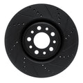 R1 12-21 Nissan NV1500 Front Right Drilled Black Brake Rotor