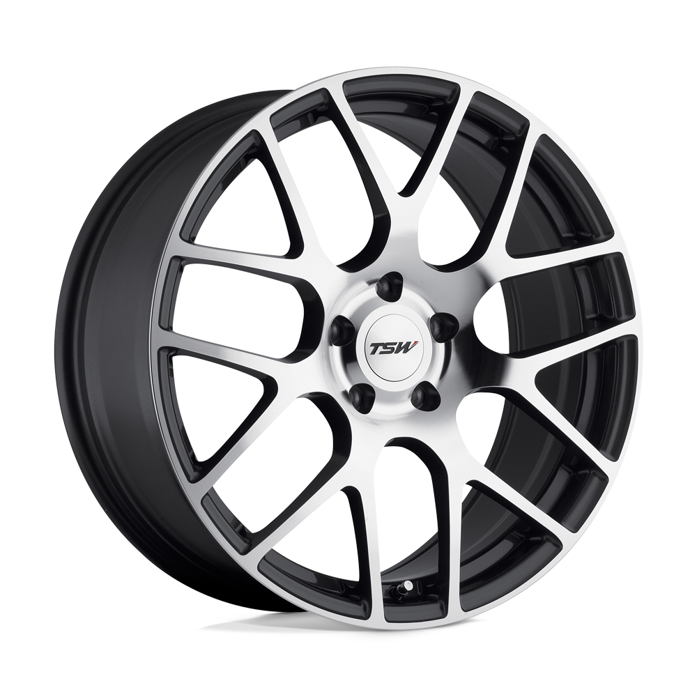 ~(45 lbs. 21X21X10)~ TSW NURBURGRING 19x8.5 5/114.3 ET20 CB76.1 GUNMETAL W/MIRROR CUT FACE