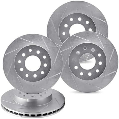 R1 Concepts Brake Rotor- Slotted - Silver Fits Lincoln Mark