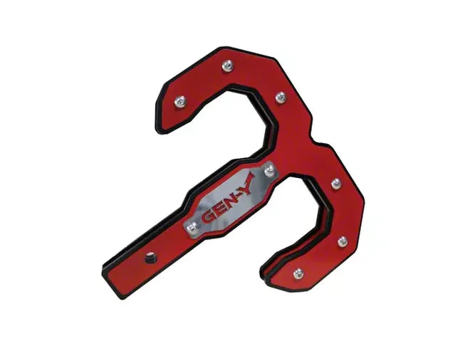 GEN-Y Hitch Hulk 2.5 21K Tow Hook Black/Red 2.5" Shank - GH-0072