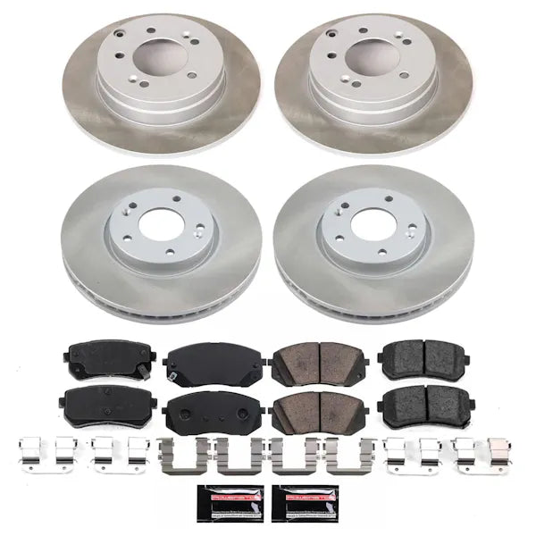 Power Stop 2017 Kia Optima Front and Rear Semi-Coated Rotor Kit