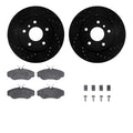 R1 E- Line Series Brake Rotor - D/S - Black w/ Ceramic Pads Hdw Fits Land Rover
