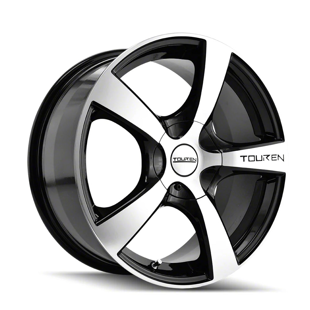 ~(36 lbs. 20X20X9)~ TR9 (3190) BLACK/MACHINED FACE/MACHINED LIP 18X8 5-112/5-120 40MM 74.1MM