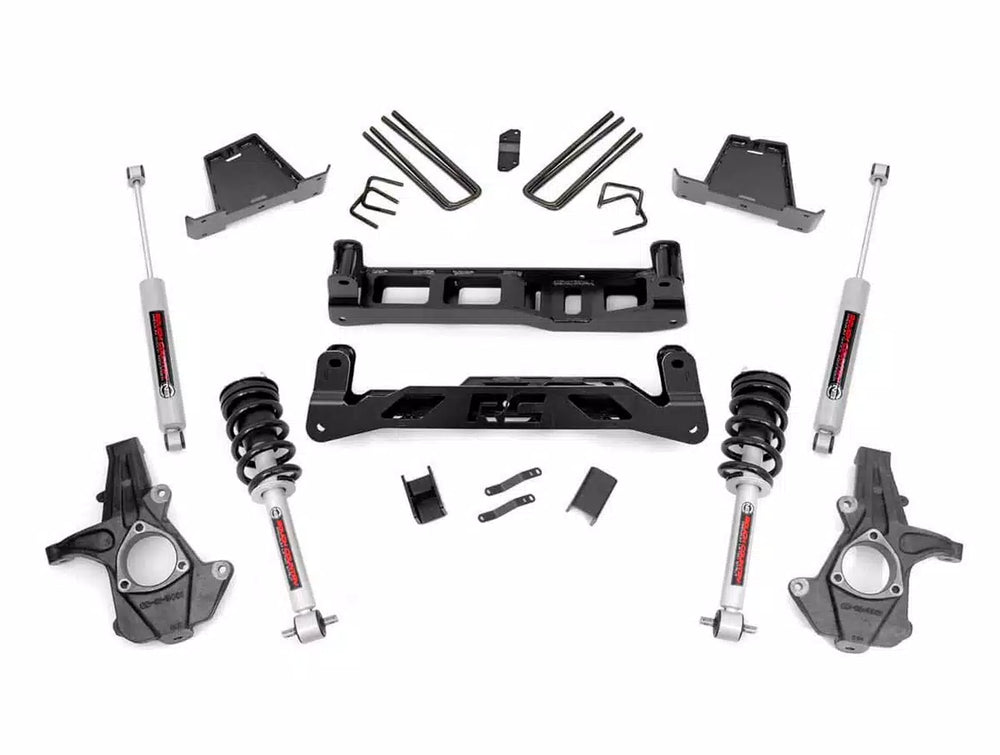 1x 263BOX1 1x 229BOX2 1x 501032 1x 23158 1x 1264BOX3 7.5 Inch Lift Kit N3 Struts Chevy GMC 1500 (07-13)
