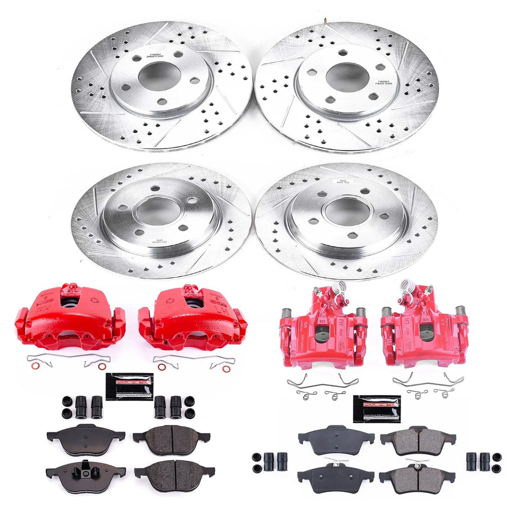 Power Stop 14-18 Ford Focus Front & Rear Z23 Evolution Sport Brake Kit w/Calipers