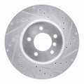 R1 Concepts Brake Rotor Drilled and Slotted Silver Fits BMW Z4