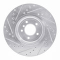 R1 Concepts Brake Rotor Drilled and Slotted Silver Fits BMW Z4