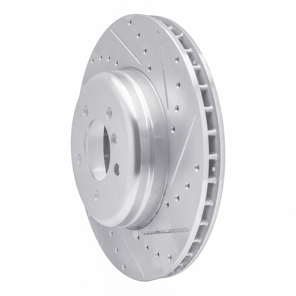 R1 Concepts Brake Rotor Drilled and Slotted Silver Fits BMW Z4