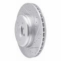 R1 Concepts Brake Rotor Drilled and Slotted Silver Fits BMW Z4