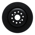 R1 07-23 Lexus LS500 Right Front Drilled & Slotted Black Brake Rotor