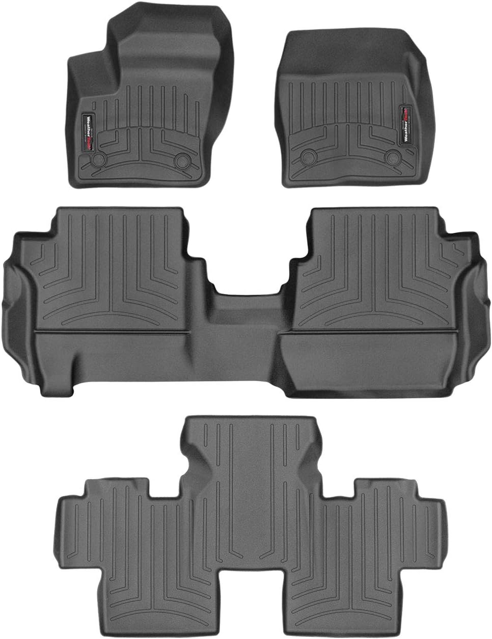 WeatherTech Black Front Rear and Rear Floorliners Fits -20-23 Transit Connect 4416081-44995-2-3