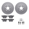 R1 Concepts Brake Rotor- Carbon Coated with Ceramic Pads Hdw Fits BMW X3