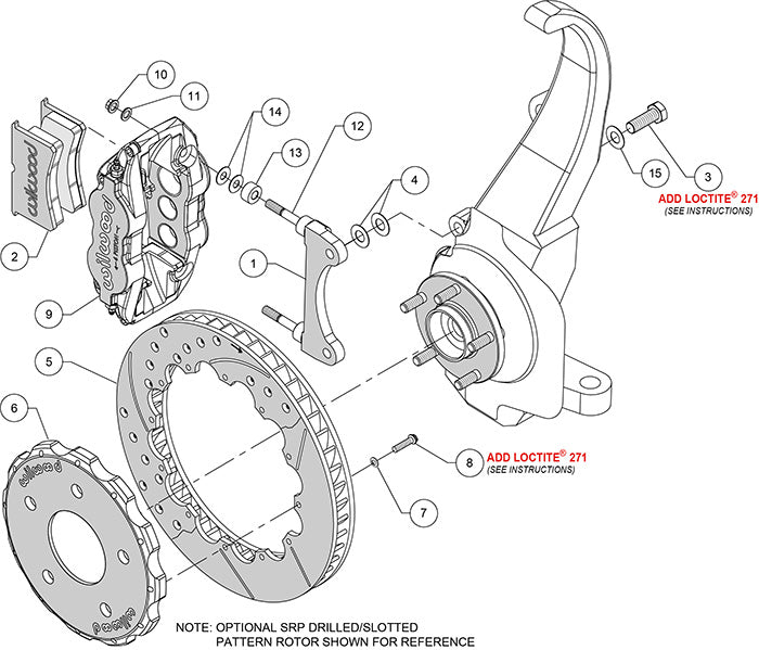 Wilwood red auto part
