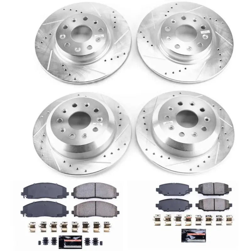 Power Stop 18-19 Jeep Wrangler Front & Rear Z23 Evolution Sport Brake Kit
