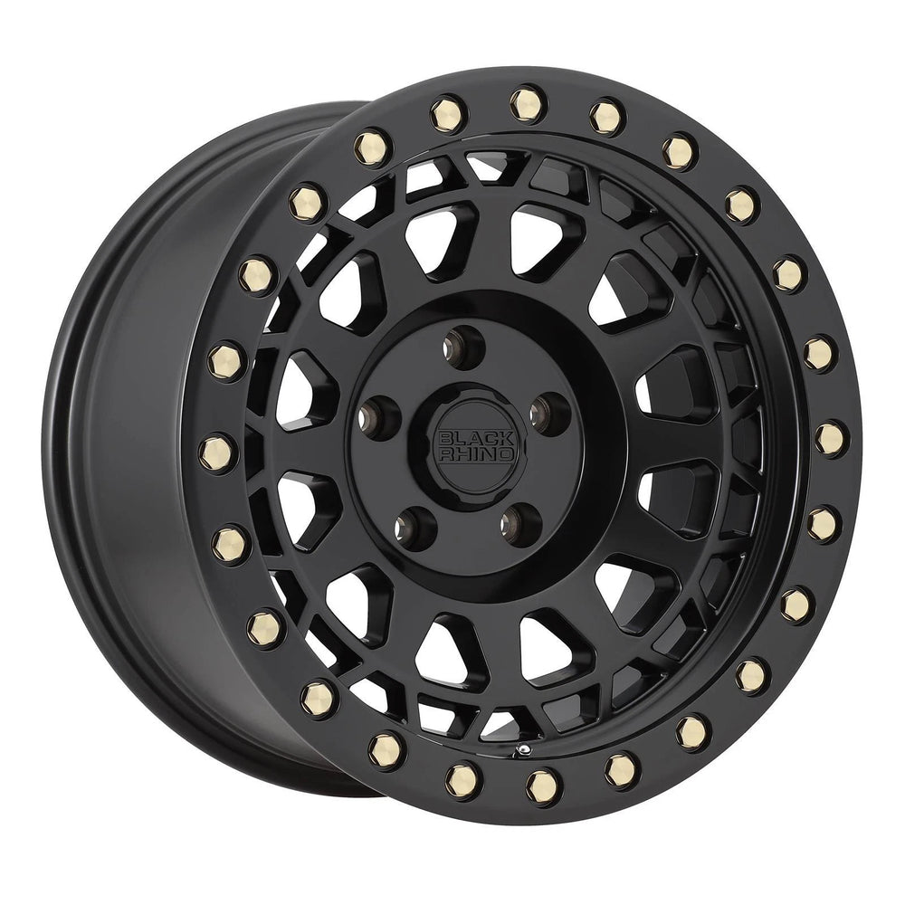 PRIMM 18x9.5 6/139.7 ET12 CB112.1 MATTE BLACK W/BRASS BOLTS