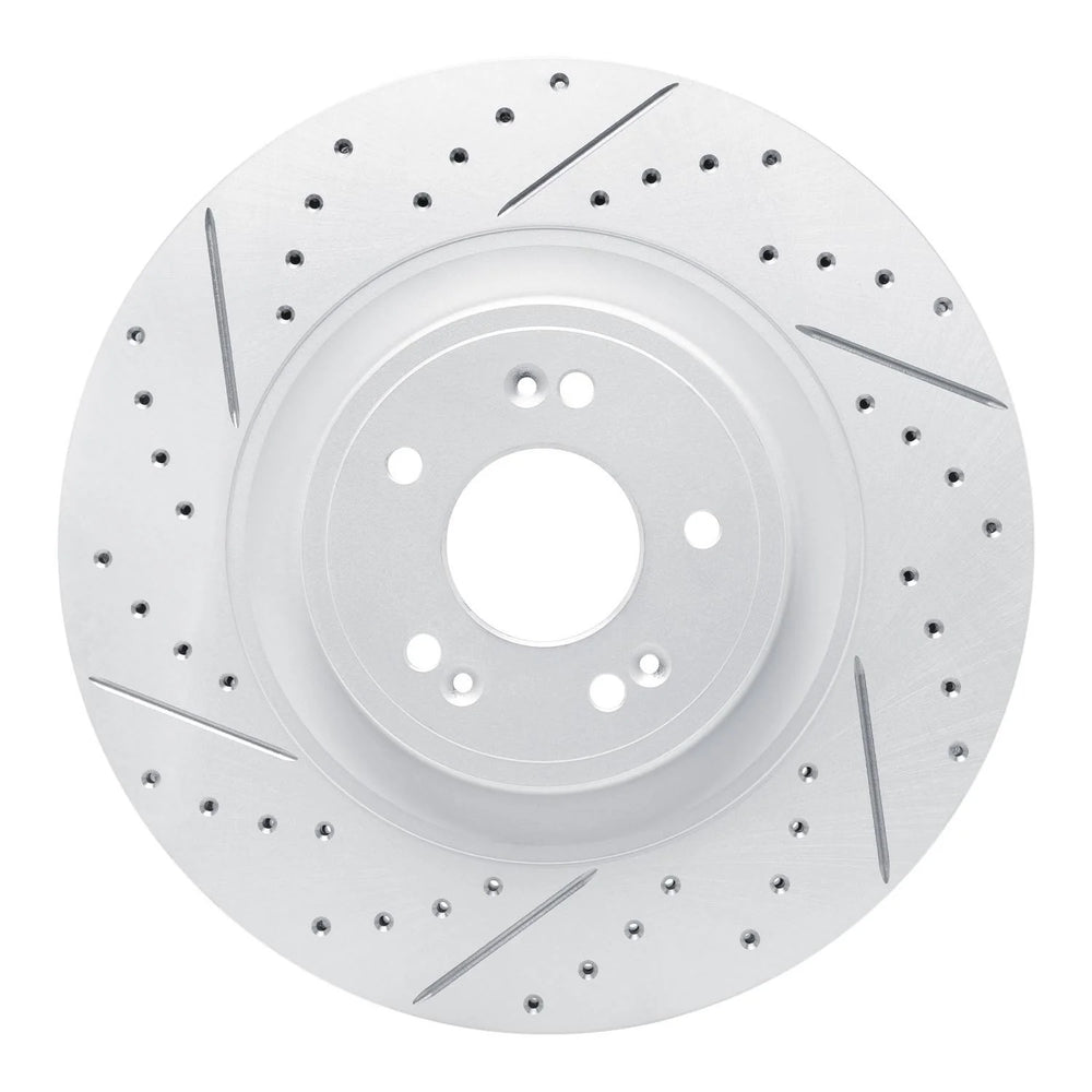 DFC 18-20 Genesis G80 Front Left Drilled & Slotted Geoperformance Rotor
