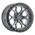 Weld 17x9 Ledge 6 6x135 ET-12 BS 4.50 Satin GUN / Satin BLK Ring 87.1