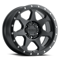 7X SATIN BLACK 17X8.5 6X139.7 +18MM