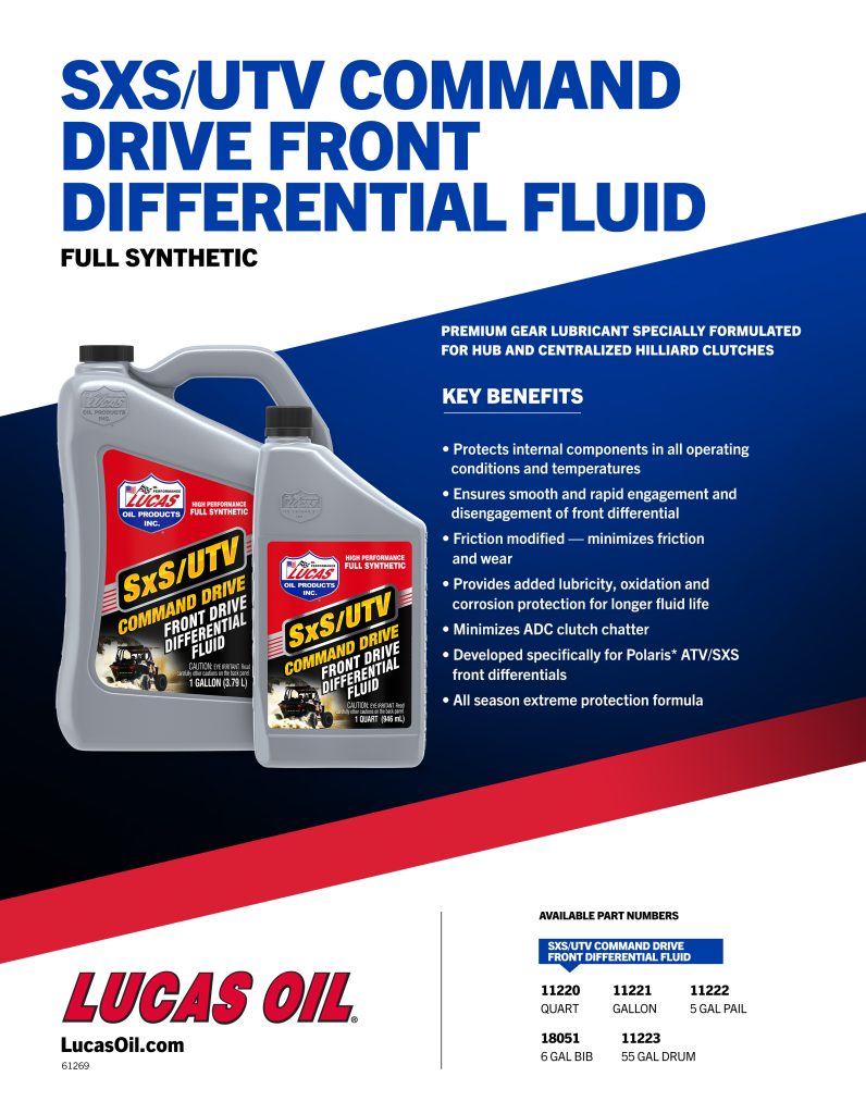 BAG IN A BOX SYNTHETIC SXS COMMAND DRIVE/FRONT DRIVE DIFFERENTIAL FLUID 6 GAL