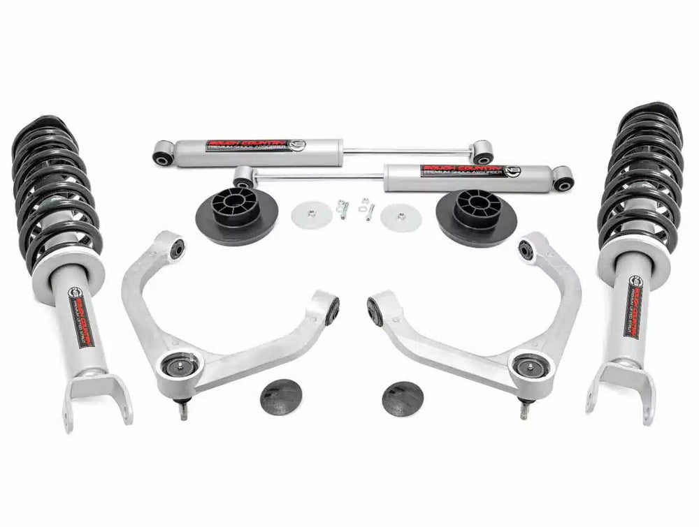 1x 501086 1x 23141 1x 31201 1x 1358 3 Inch Lift Kit N3 Struts Shocks Ram 1500 4WD (2012-2018 Classic)
