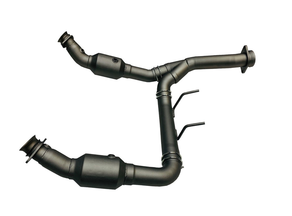 15-20 F150 5.0L SPD 3in Aluminzed Catted Y-Pipes YP50F1519-HFC