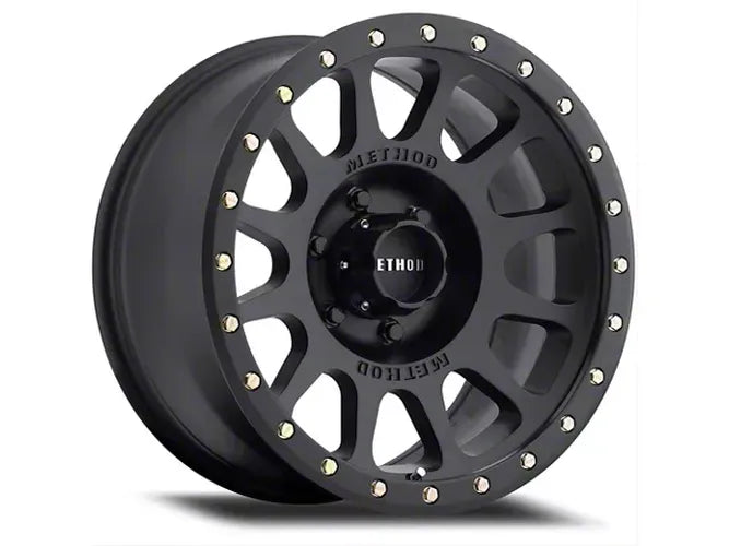 Method MR305 NV HD 17x8.5 0mm Offset 8x180 130.81mm CB Matte Black Wheel
