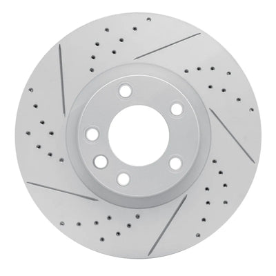 R1 11-18 Porsche Cayenne Right Front Drilled & Slotted Geoperformance Rotor