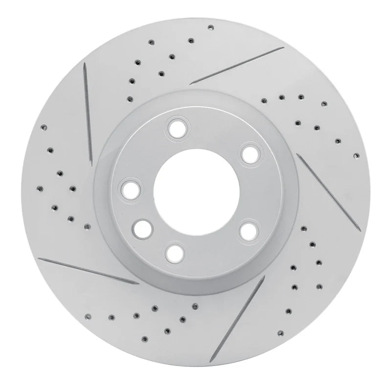 R1 11-18 Porsche Cayenne Right Front Drilled & Slotted Geoperformance Rotor